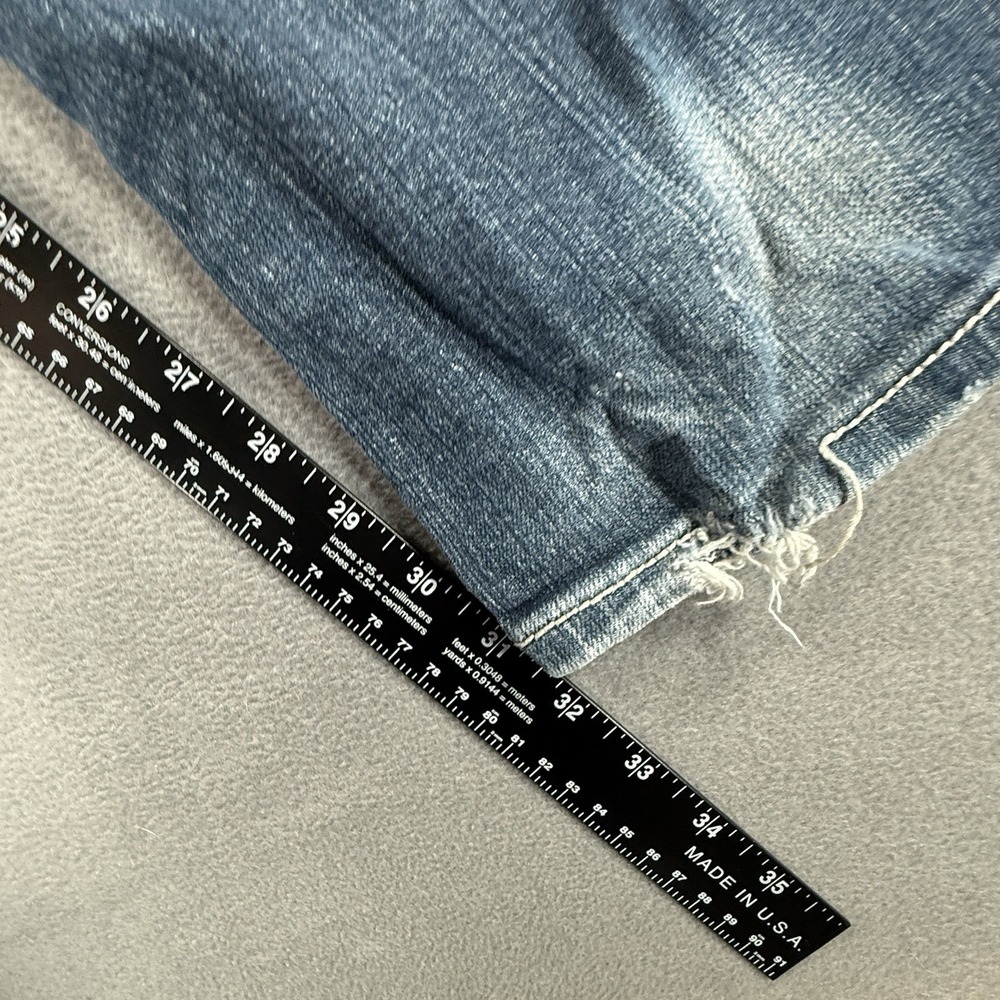 Wrangler Rock 47 Womens Blue Denim‎ Ultra Low Rise Bootcut Jeans 3X34 Y2K - Picture 9 of 10